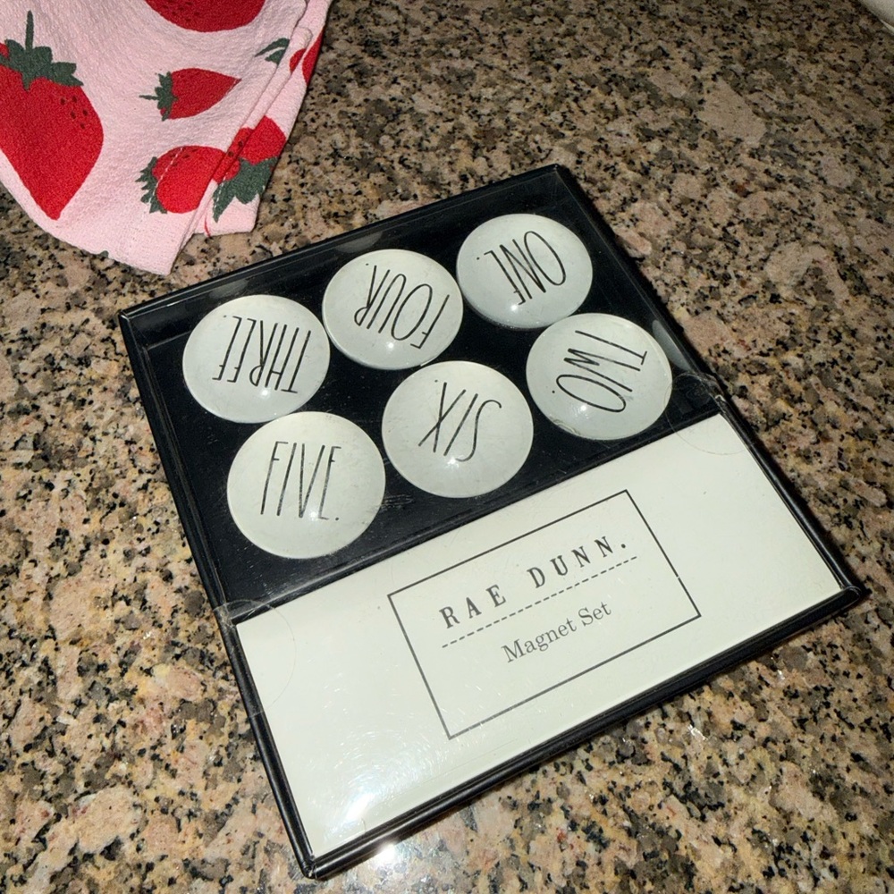 Rae Dunn Number Magnet Set – “One Two Three Four Five Six” Kitchen Magnets